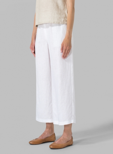 Linen Relaxed Crop Pants