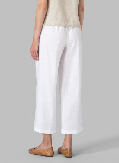 Linen Relaxed Crop Pants