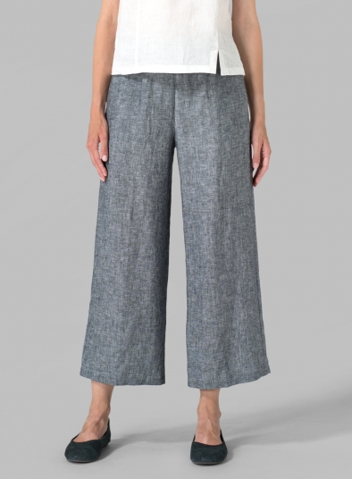 Linen Relaxed Crop Pants