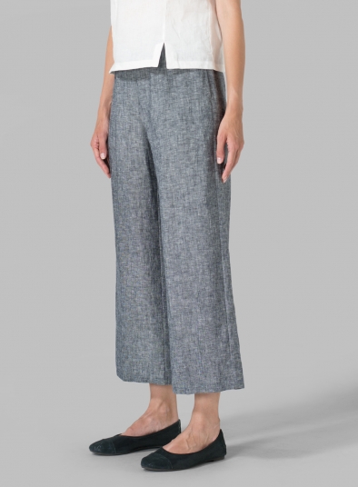 Linen Relaxed Crop Pants