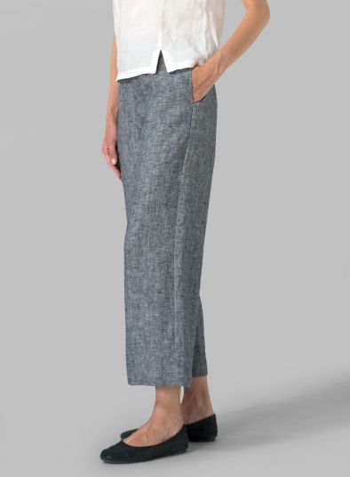 Linen Relaxed Crop Pants
