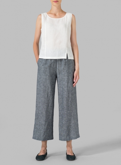 Linen Relaxed Crop Pants