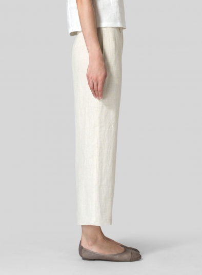 Linen Relaxed Crop Pants