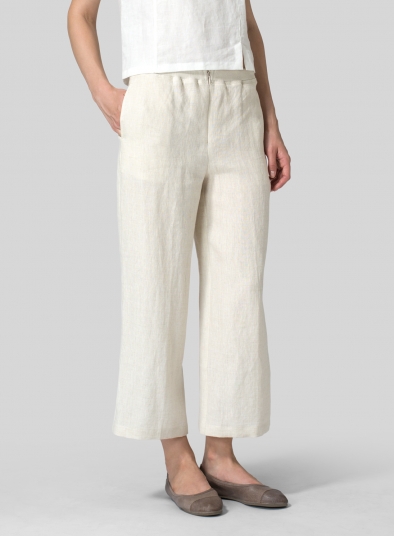 Linen Relaxed Crop Pants