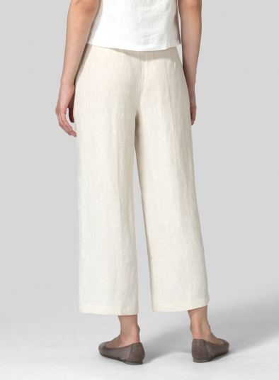 Linen Relaxed Crop Pants