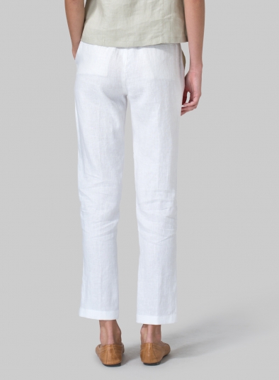 Linen Slim Ankle Pants