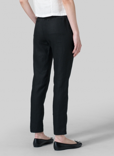 Linen Slim Ankle Pants