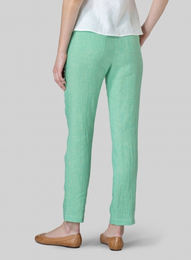 Linen Slim Ankle Pants