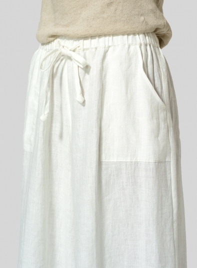 Linen Full Elastic Wide Leg Culottes