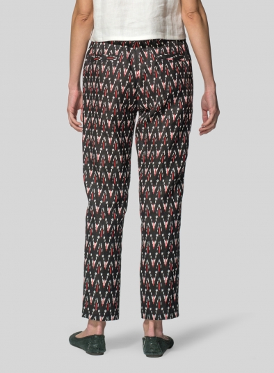 Linen Low Rise Slim Ankle Length Pants