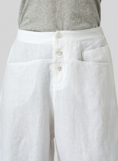 Linen Wide Leg Crop Pants