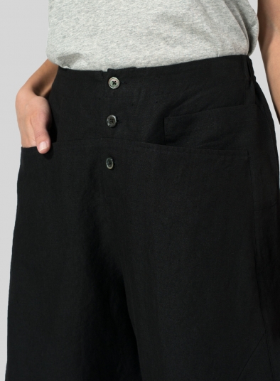 Linen Wide Leg Crop Pants