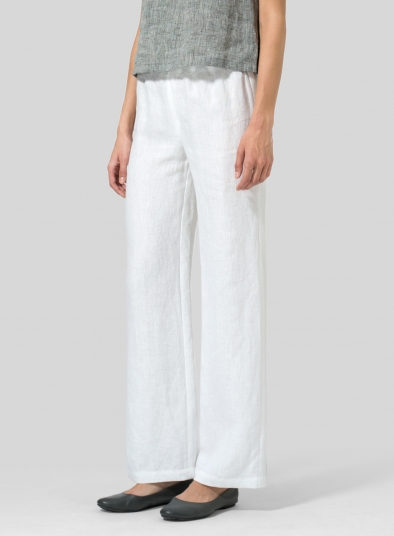 Linen Long Straight Leg Pants