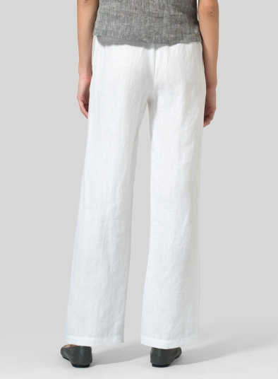 Linen Long Straight Leg Pants