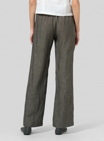 Linen Long Straight Leg Pants