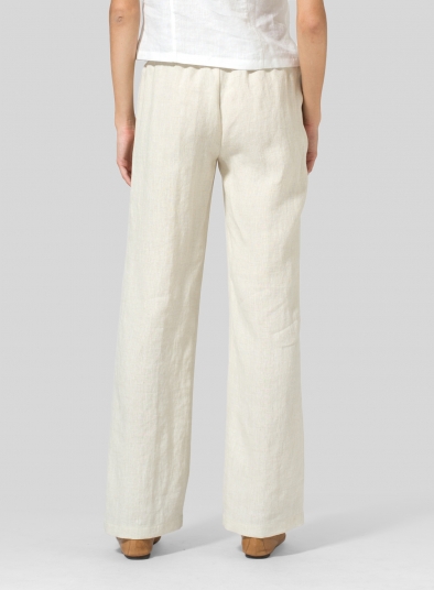 Linen Long Straight Leg Pants