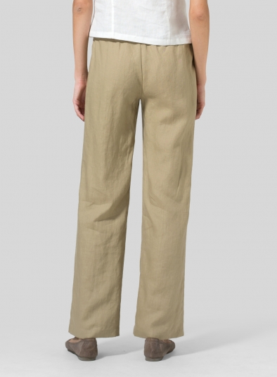 Linen Long Straight Leg Pants