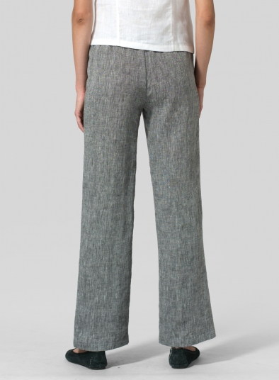 Linen Long Straight Leg Pants