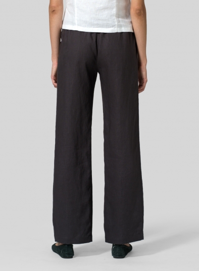 Linen Long Straight Leg Pants