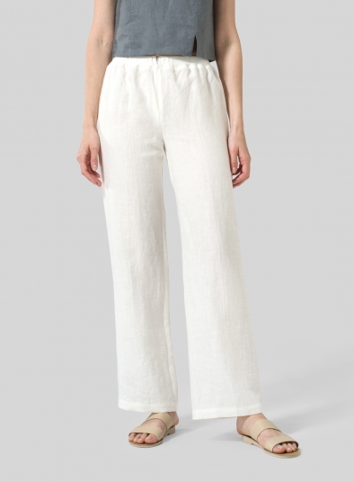 Linen Long Straight Leg Pants