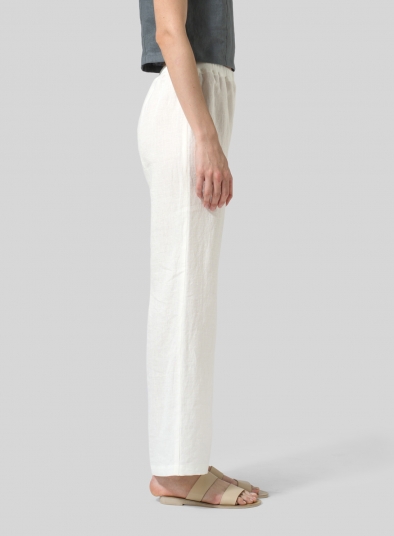 Linen Long Straight Leg Pants