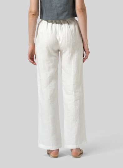 Linen Long Straight Leg Pants