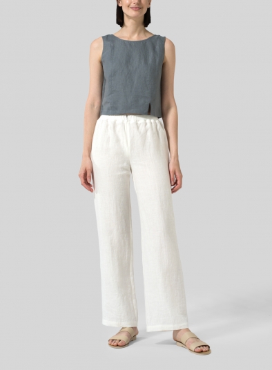 Linen Long Straight Leg Pants