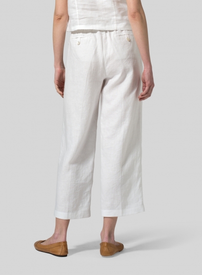 Linen Drawstring Casual Pants
