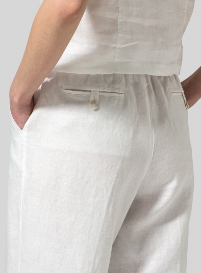 Linen Drawstring Casual Pants