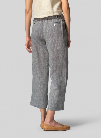 Linen Drawstring Casual Pants