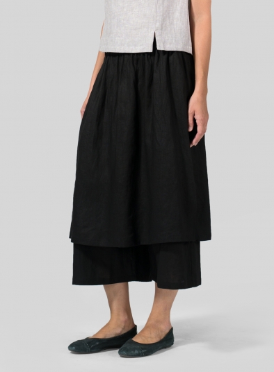 Linen Two-layer Culottes