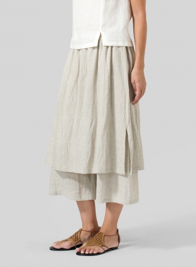 Linen Two-layer Culottes