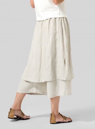 Linen Two-layer Culottes