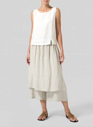Linen Two-layer Culottes