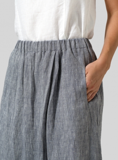Linen Wide Leg Crop Capri