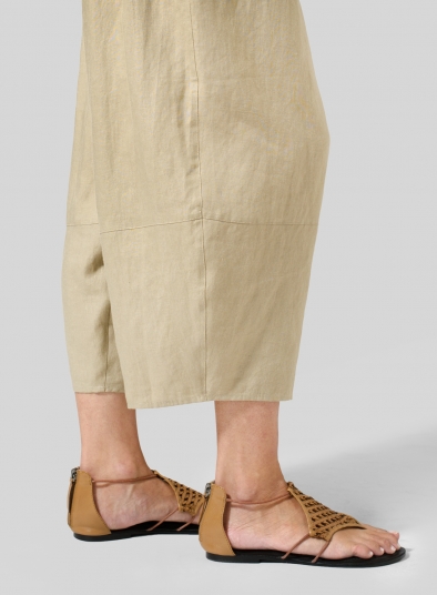 Linen Lantern Ankle Pants