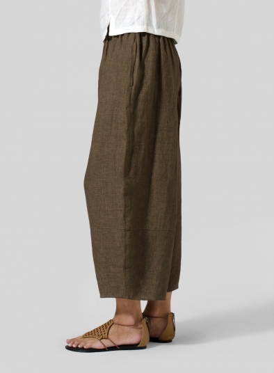 Linen Lantern Ankle Pants