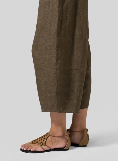 Linen Lantern Ankle Pants