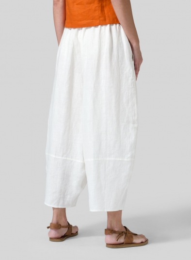 Linen Lantern Ankle Pants