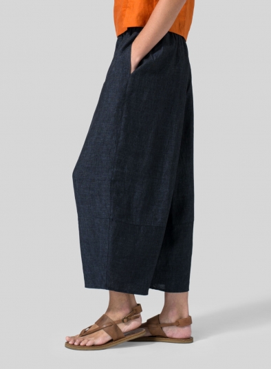 Linen Lantern Ankle Pants