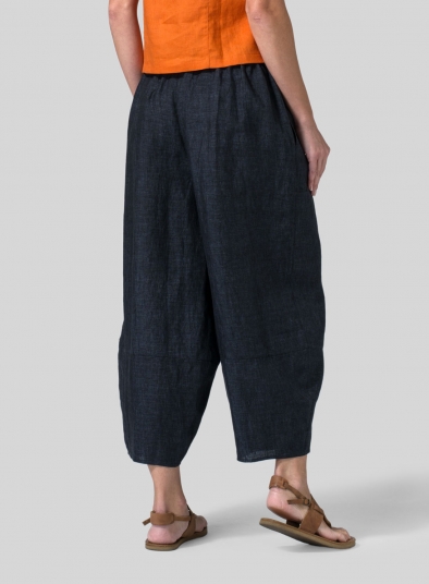 Linen Lantern Ankle Pants