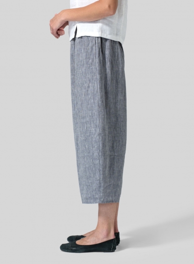 Linen Lantern Ankle Pants