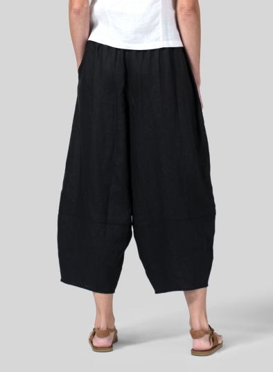 Linen Lantern Ankle Pants