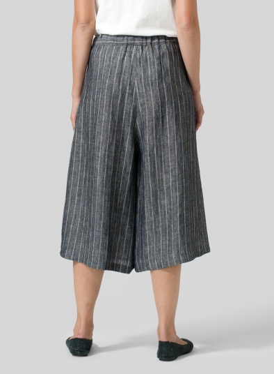 Linen A-Line Wide Leg Pants