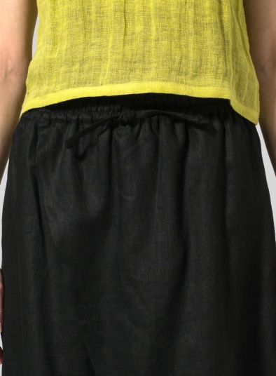 Linen Two-Layer Drawstring Culottes