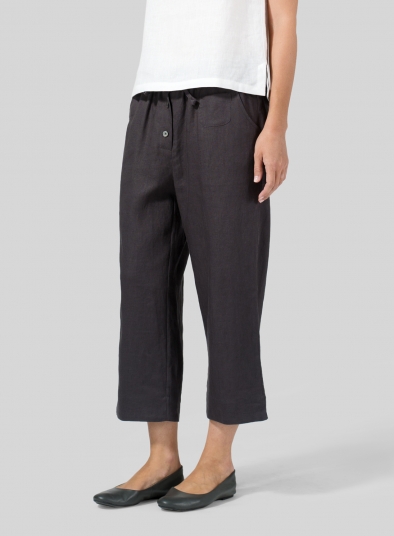 Linen Cropped Pants