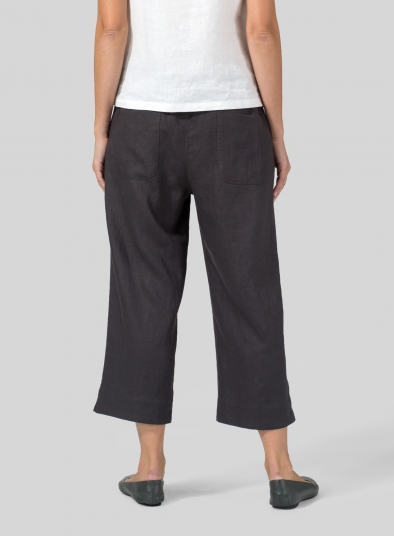 Linen Cropped Pants