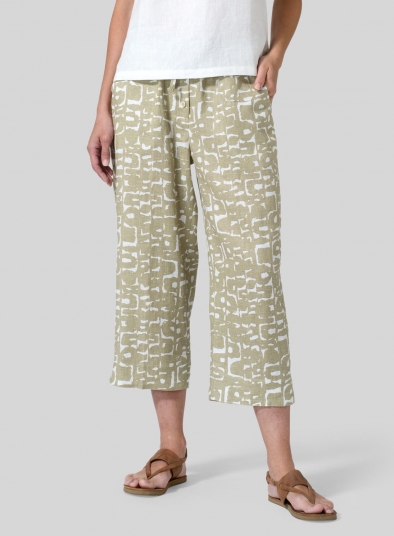 Linen Cropped Pants