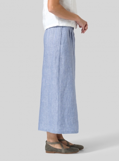 Linen Relaxed Wide Leg Pants