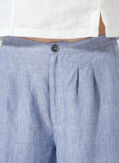 Linen Relaxed Wide Leg Pants